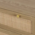 Modern Boho 3-Drawer Rattan Dresser - Stylish Chest of Drawers with Ample Storage for Your Bedroom - image 9