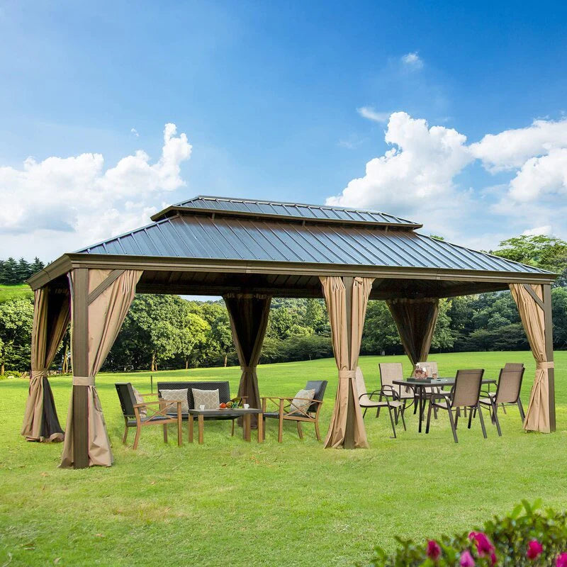 Calaro 19.5 Ft. W x 11 Ft. D Galvanized Steel Patio Gazebo - image 3