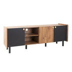 Mid-Century Modern TV Stand with 3 Cabinets - Media Console for TVs up to 70 inches, Stylish Entertainment Center with Storage for Living Room - image 16