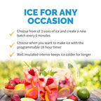 Newair Portable Ice Maker 50 lb. Daily, 12 Cubes in Under 7 Minutes - Compact Countertop Design - 3 Size Bullet Shaped Ice - for Kitchen/Office/RV/Bar - Stainless Steel - image 9