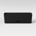 24"x8" Indoor/Outdoor Rectangular Self-Watering Window Box Black (ROOM Essentials) - image 1