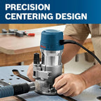 BOSCH 1617EVSPK Wood 12 Amp Router Tool Combo Kit - 2.25 Horsepower Plunge Router & Fixed Base with a Variable Speed - image 19