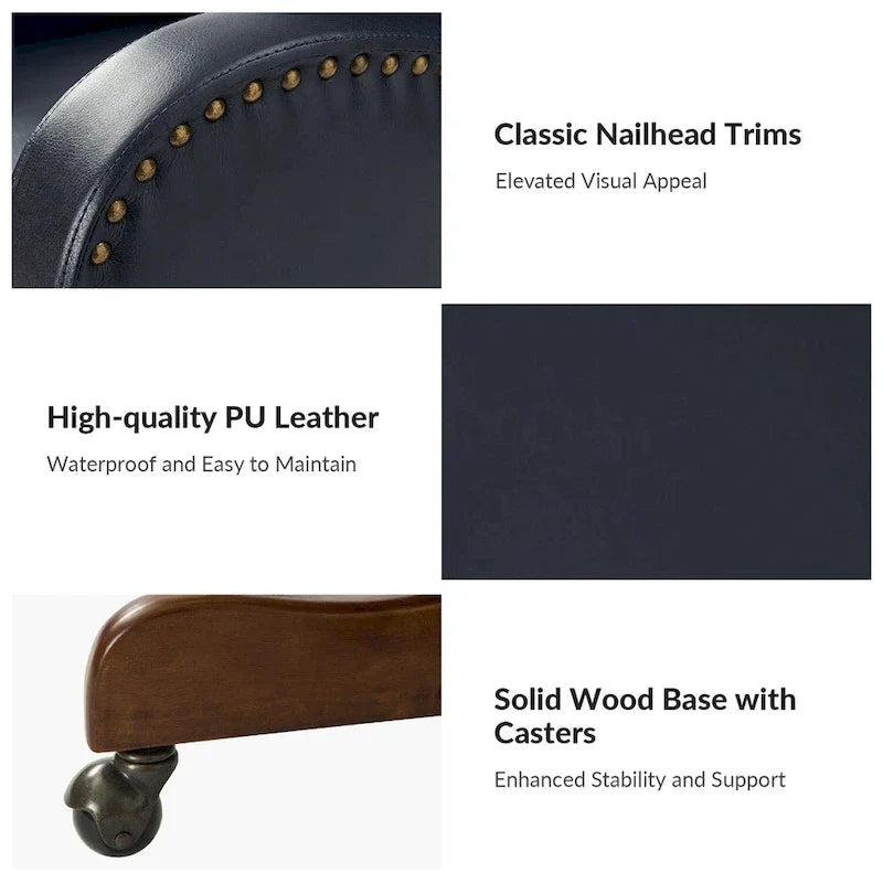 HULALA HOME Pete Adjustable Height Faux Leather Swivel Executive Chair with Tilt Mechanism - image 32