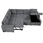 Roomfitters U-Shaped Sectional Sofa with Pull-Out Bed, Storage Chaise Lounge, and Integrated Charging Ports for Living Room - image 16