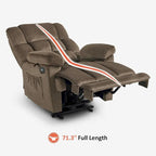 MCombo Heated Massage Electric Recliner Chair for Living Room - Fabric R6233 - image 25