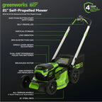 Greenworks 60V 21” Cordless (Self-Propelled) Lawn Mower , 2 x 4.0Ah Batteries and Dual Port Rapid Charger  sgtnighsdesigns - image 2