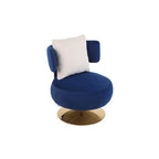Round Barrel Chair with Fabric and Swivel Design - image 30