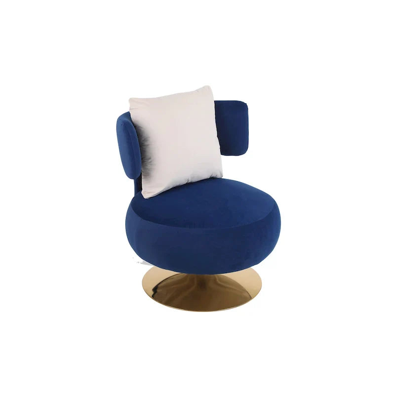 Round Barrel Chair with Fabric and Swivel Design - image 30