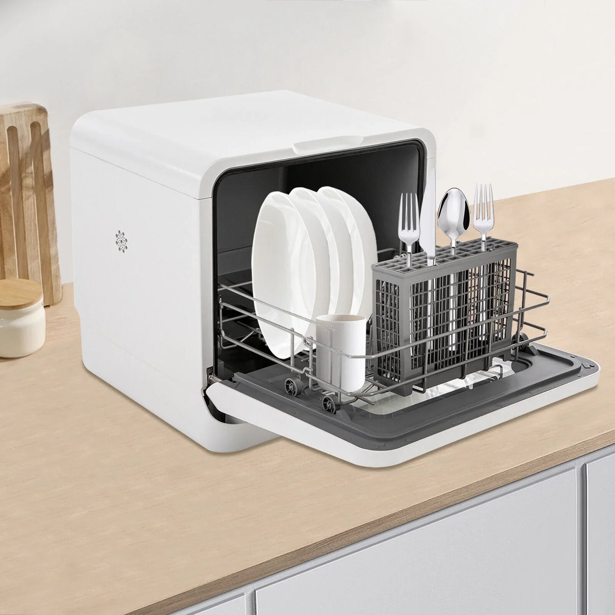 Counter Top Dishwashe, Portable Countertop Dishwashers, Mini Dishwasher 3-in-1 Cups Dishwasher - image 8