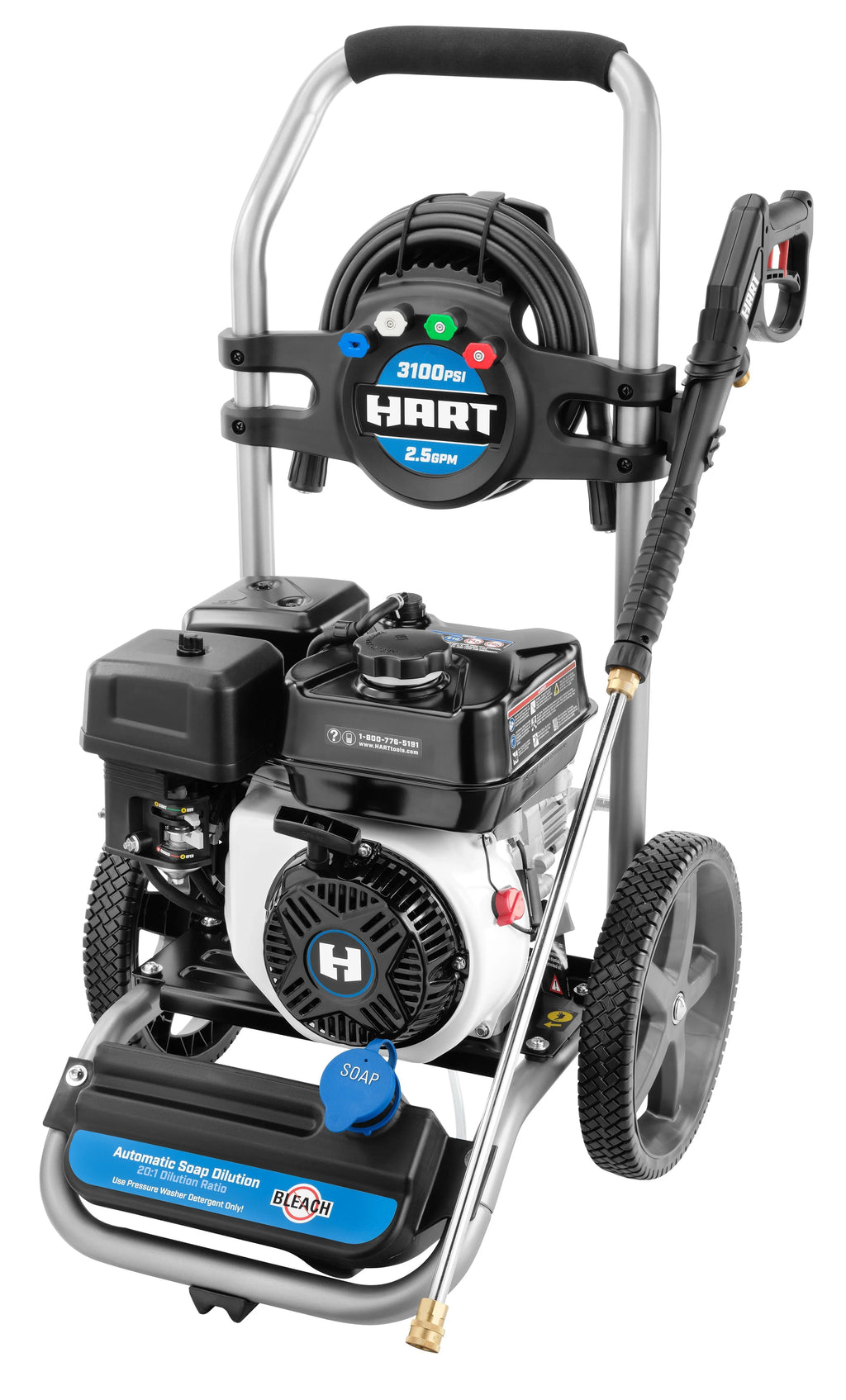 HART 3100 PSI 2.5 GPM 212cc 4-Cycle OHV Gas Powered Cold Water Pressure Washer - image 1