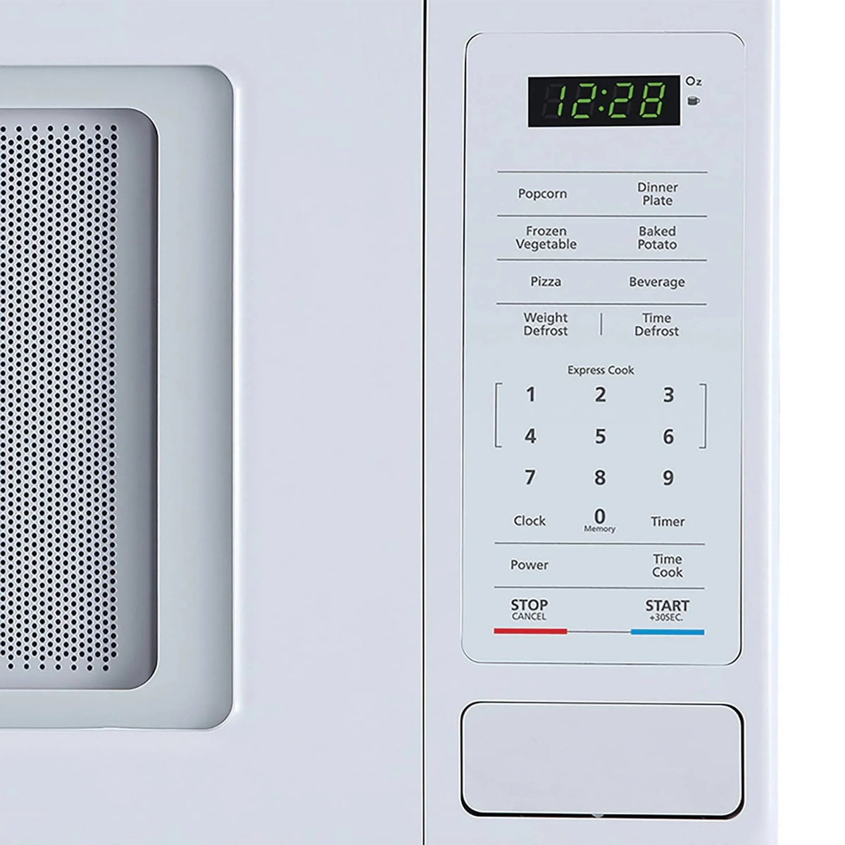 Open Box Magic Chef 0.9 Cubic Feet 900 Watt Stainless Microwave Oven, White - image 3