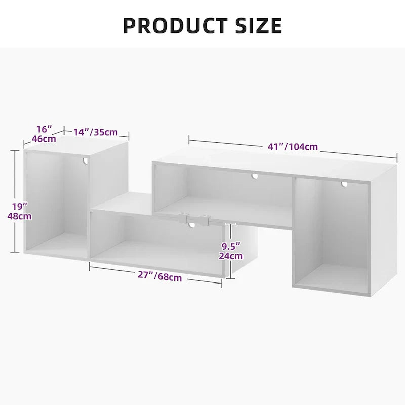Modern Modular TV Stand with LED Lighting & Open Storage - image 21