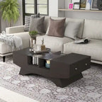 Angelic Contemporary Storage Coffee Table with Glass Insert by Furniture of America - image 19