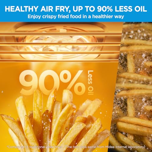 Midea Flexify French Door Toaster Oven Air Fryer Combo, 26.4 QT, Extra Large Air Fryer Countertop Oven 10 in 1 Combo, 25% Faster Cooking and 90% Less Oil, Stainless Steel : Home & Kitchen - image 5