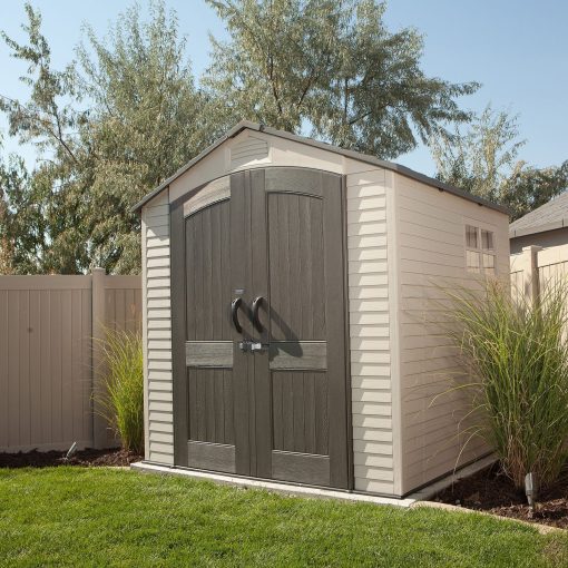 Lifetime 7×7 ft UV-Protected Plastic Storage Shed with Skylight & Double Doors - image 1