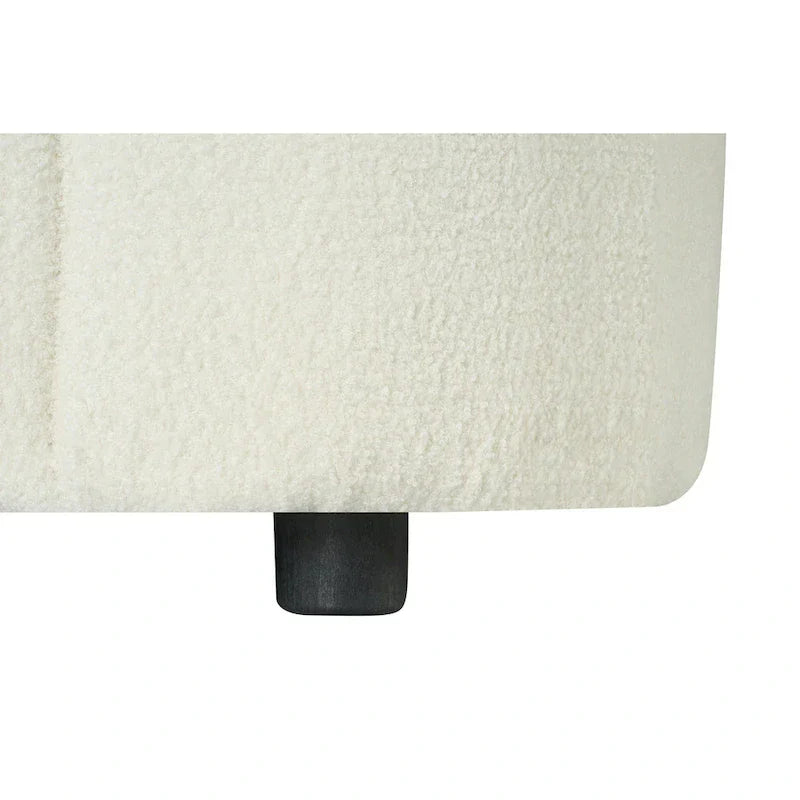 87.5 Boucle Curved 3-Seater Sofa with Sculptural Ergonomics - image 9