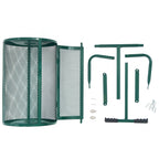 MUCHANT 24" Compost Spreader, Heavy-Duty Metal Mesh Spreader with Adjustable Handle for Lawn, Green - image 6