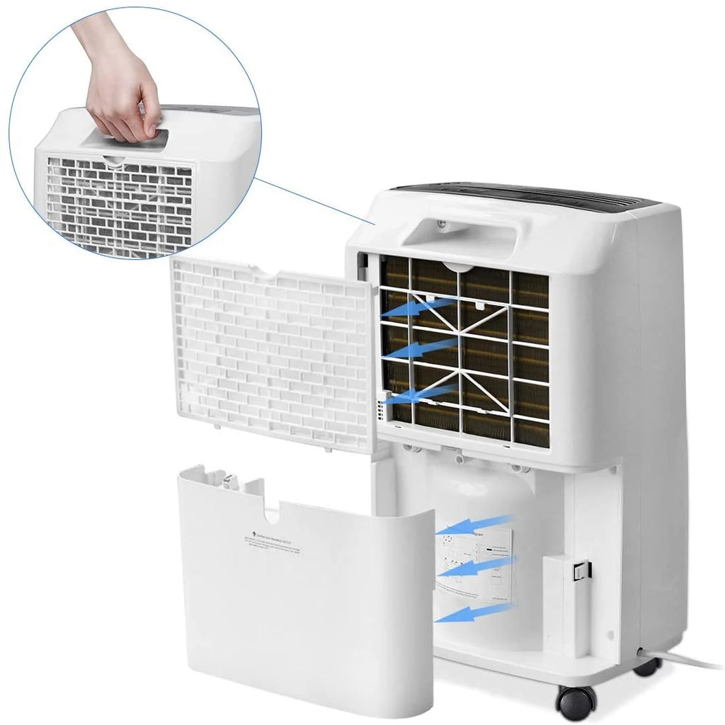 30 Pint Dehumidifier for Home Basements Bedroom Garage, Mid-Size Portable with Continuous Drain Hose Outlet and Wheel, 4 Gallons/Day Intelligent Humidity Control for Space Up to 1500 Sq Ft - image 5