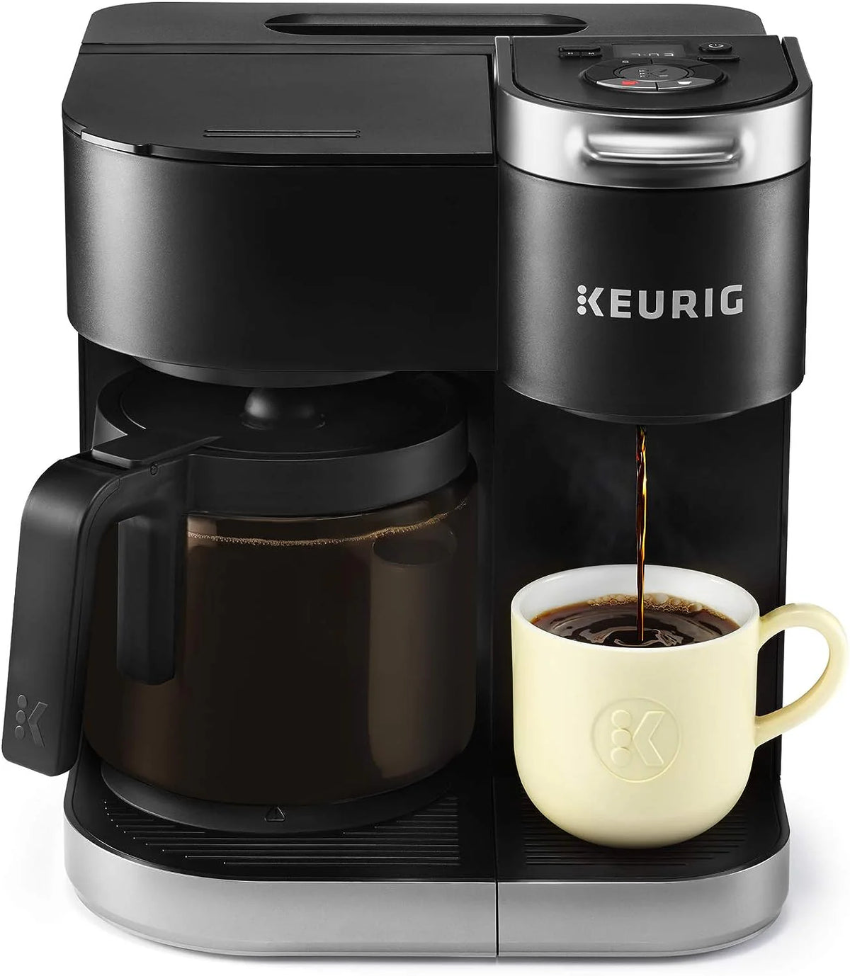 Duo Single Serve K-Cup Pod & Carafe Coffee Maker, Black - image 1