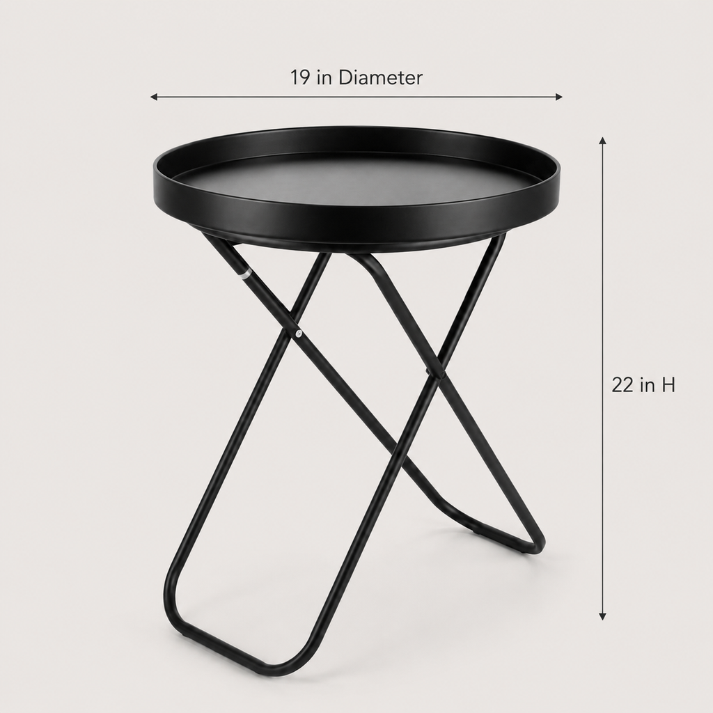 HaloFold Round Tray Table