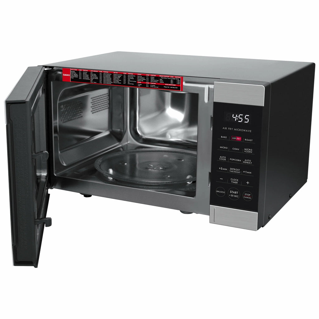 Galanz 3-in-1 Air Fry Microwave Oven, 0.9 Cu ft, 900W, Stainless Steel, Convection & Air Fry Technology - image 2