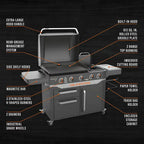 Blackstone ProSeries 5 Burner 28" Propane Griddle with Range Top - image 4