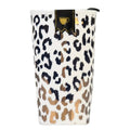 Ceramic 12 oz. Gold Cheetah Travel Mug with Splash-Free Lid - image 1
