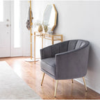 Randolf Velvet Accent Chair in Silver Orchid - image 28