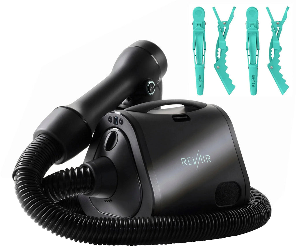 Reverse-Air Hair Dryer with Hair Clips – Black - image 1
