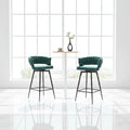 Pair of Swivel Bar Stools with Comfortable Linen Cushions - Counter Height Seating for Kitchen Islands, Dining Areas, or Pubs - image 2