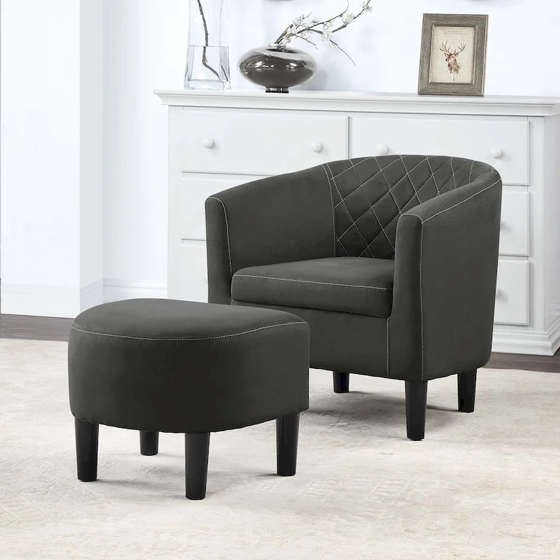 Convenience Concepts Roosevelt Accent Chair with Ottoman - Stylish Seating Solution - image 2