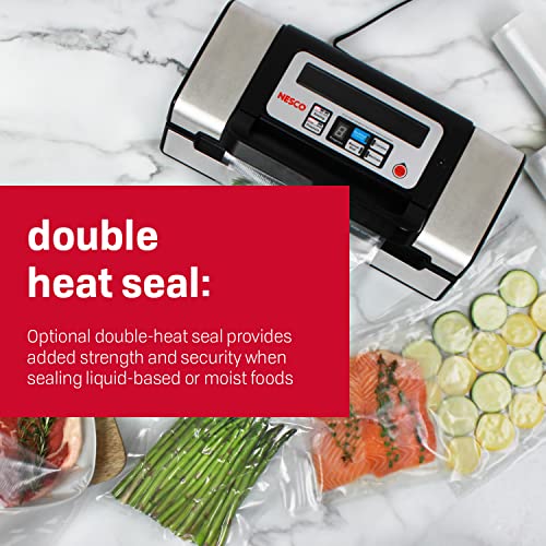 Nesco Deluxe Food VS-12 Vacuum Sealer, 130 Watts, Kit Bags & Viewing Lid - image 4