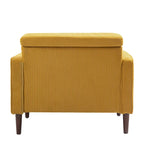 Set of 2 Modern Wide Armchairs in Corduroy - Accent Chairs - image 22