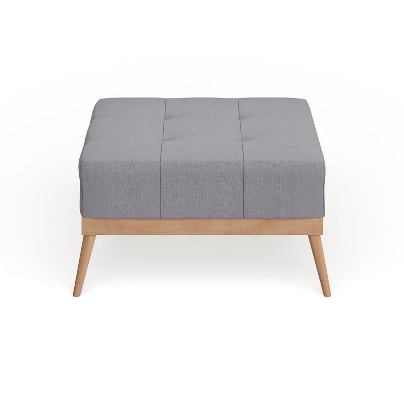 Christopher Knight Home Carson Lund Mid-Century Tufted Fabric Square Ottoman - image 6