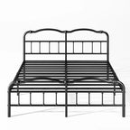 Sturdy 18-Inch High Steel Tube Iron Bed with Double Wave Headboard and Footboard - image 19