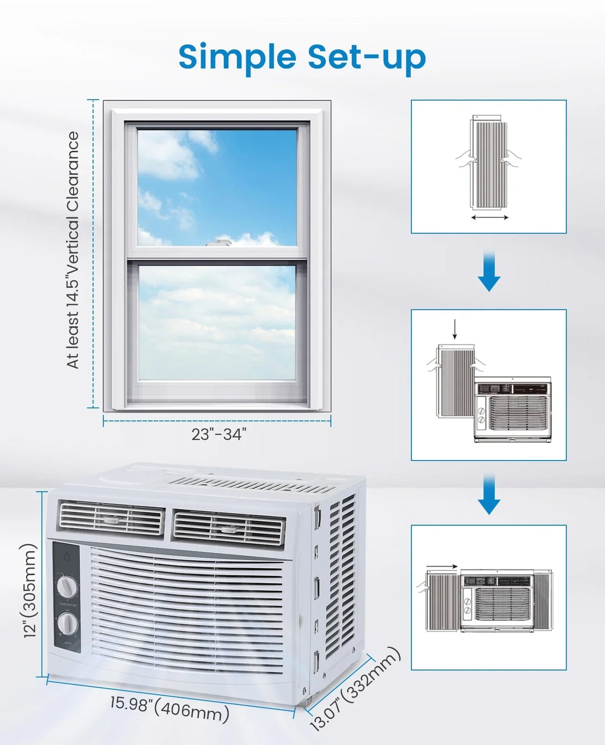 Garvee 5000 BTU Window Air Conditioner, Fast Cooling for Rooms up to 150 Sq. Ft, Window Ac Unit with 7 Level - image 13
