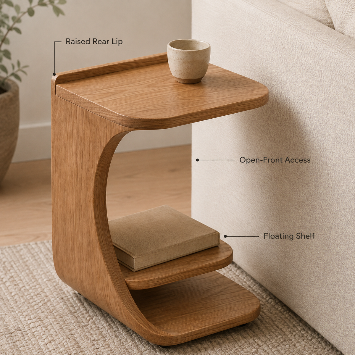 CoveArc Offset Side Table