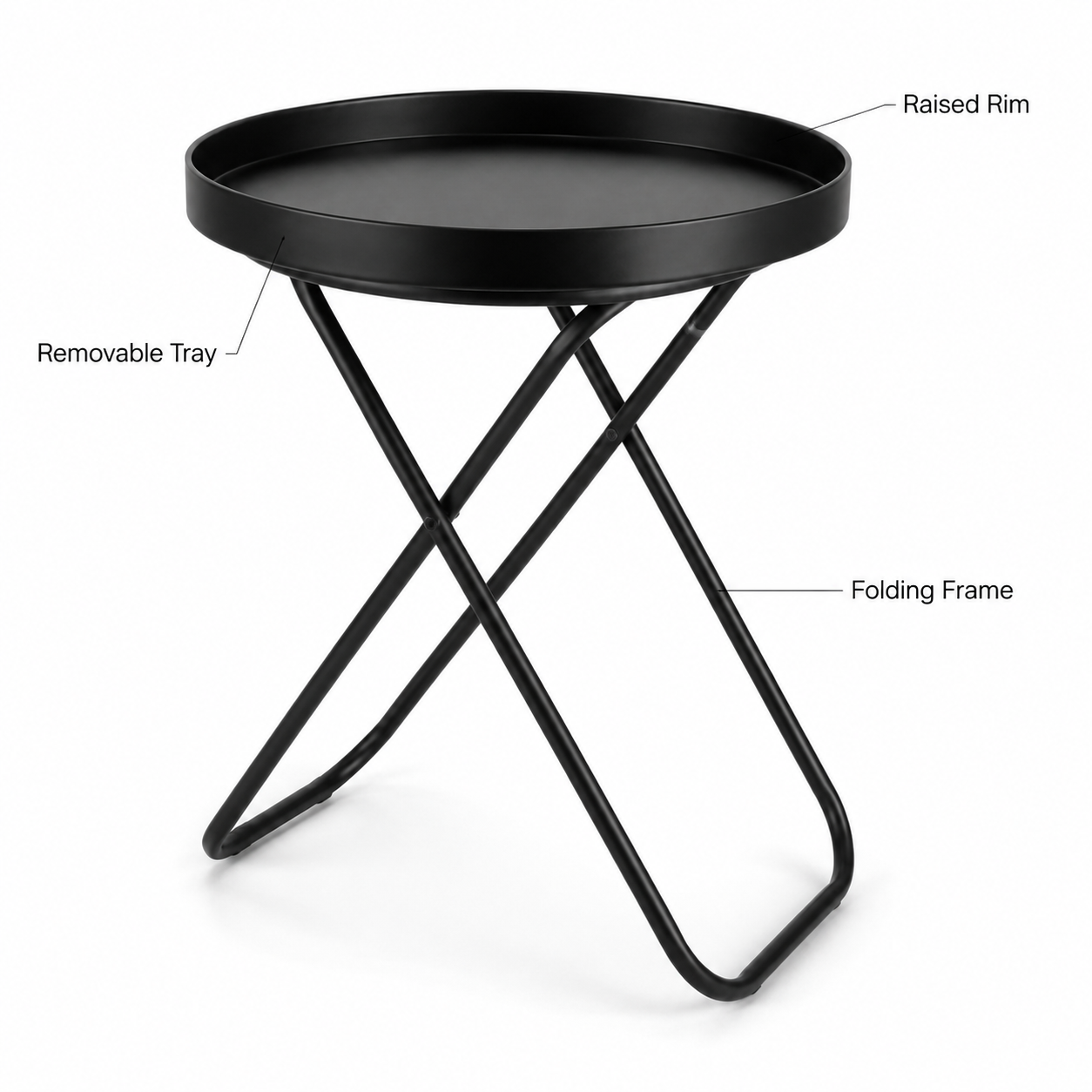 HaloFold Round Tray Table