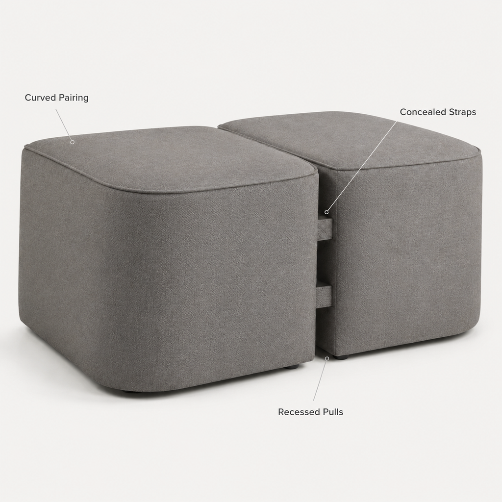 DriftBox Modular Pouf Pair