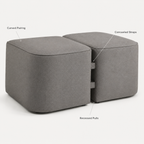 DriftBox Modular Pouf Pair