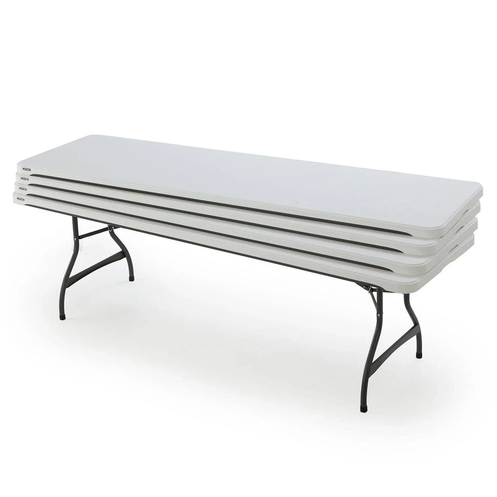 Lifetime 4-Pack Commercial Stacking 8 ft Folding Table - White (80344) - image 1