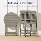 Best Choice Products 3-Piece Acacia Wood Bistro Set, Folding Patio Furniture w/ 2 Chairs, Table - Natural - image 40