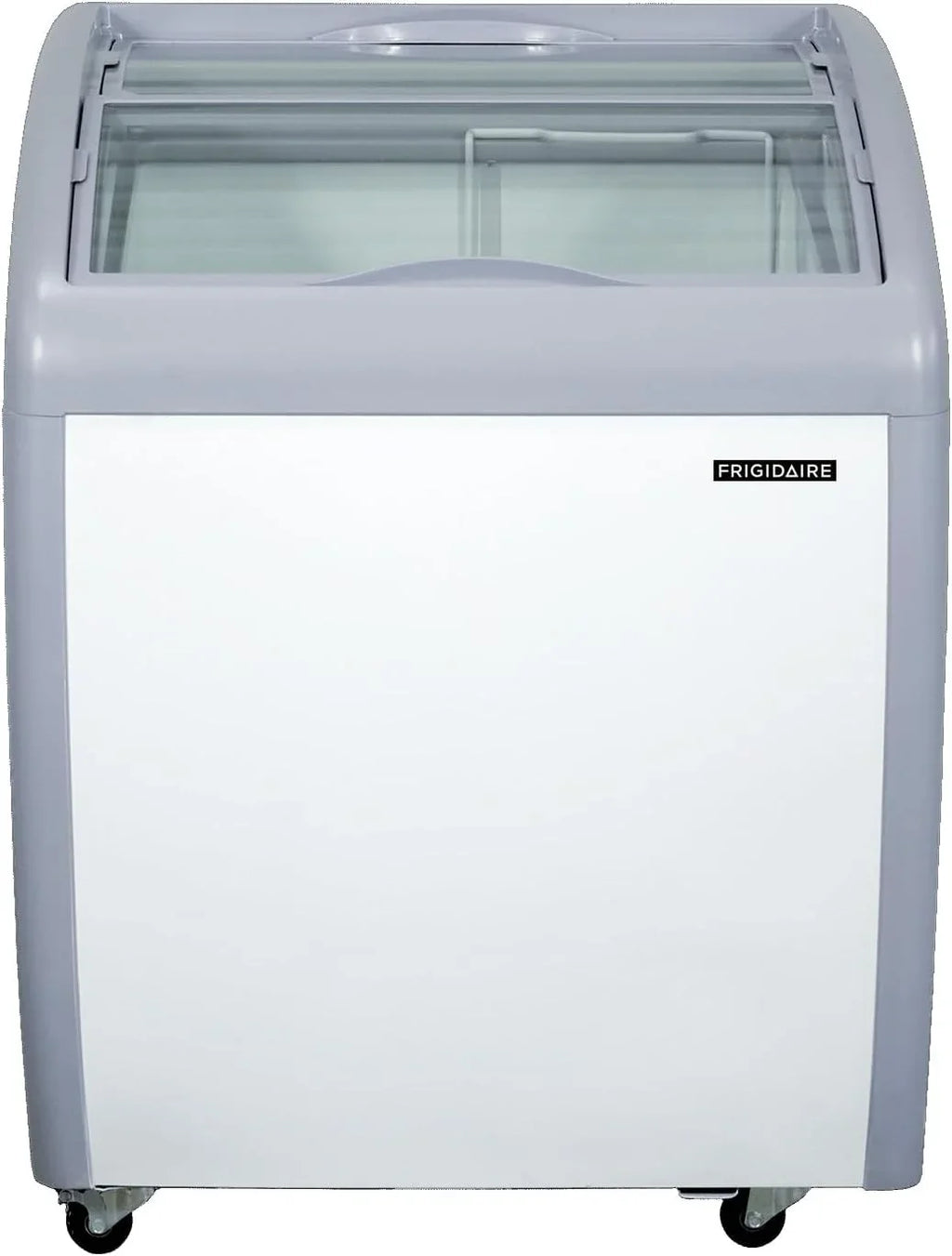 Frigidaire Commercial Chest Freezer for Ice Cream and Frozen Foods, Glass Top Display Storage Case, 4 Cu. Ft. Bin, Rolling Caster Wheels, Adjustable Temperature, Energy Efficient Cooling - image 2