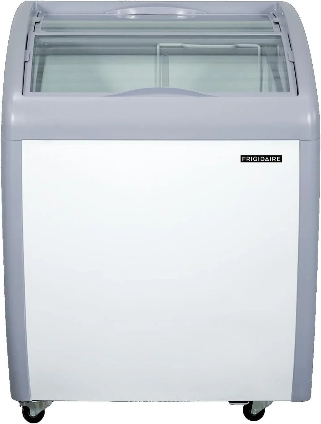 Frigidaire Commercial Chest Freezer for Ice Cream and Frozen Foods, Glass Top Display Storage Case, 4 Cu. Ft. Bin, Rolling Caster Wheels, Adjustable Temperature, Energy Efficient Cooling - image 2