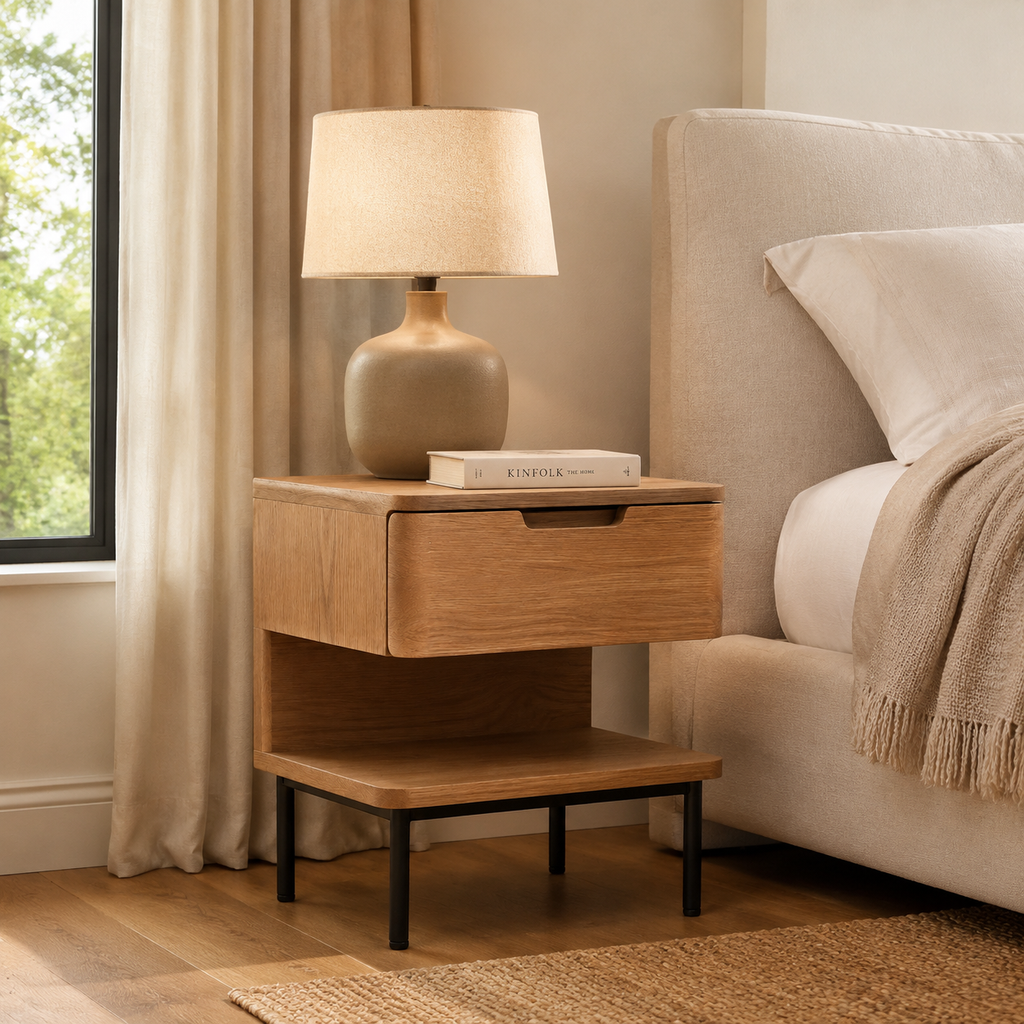 LedgeNest Two-Level Nightstand