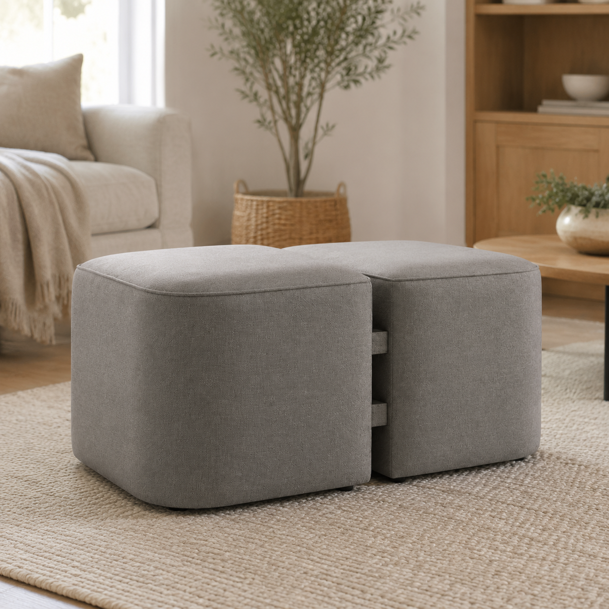 DriftBox Modular Pouf Pair