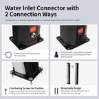 Best 7.2FT Outdoor Freestanding Solar-Heated Shower With Foot Shower - image 5