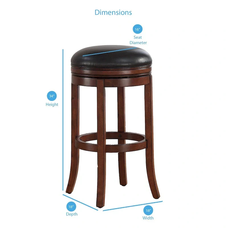 Extra Tall 34-Inch Shelby Swivel Bar Stool - image 5