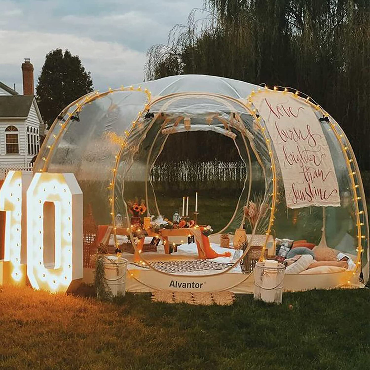 Alvantor Bubble Tent Pop Up Gazebo, 8-10 Person Igloo Dome Garden Patio Canopy Shelter - image 11