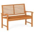Tangkula Patio Garden Park Bench with Slatted Backrest & Seat - image 1